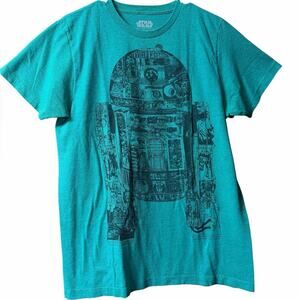 Star Wars Teal R2-D2 T-Shirt size Medium